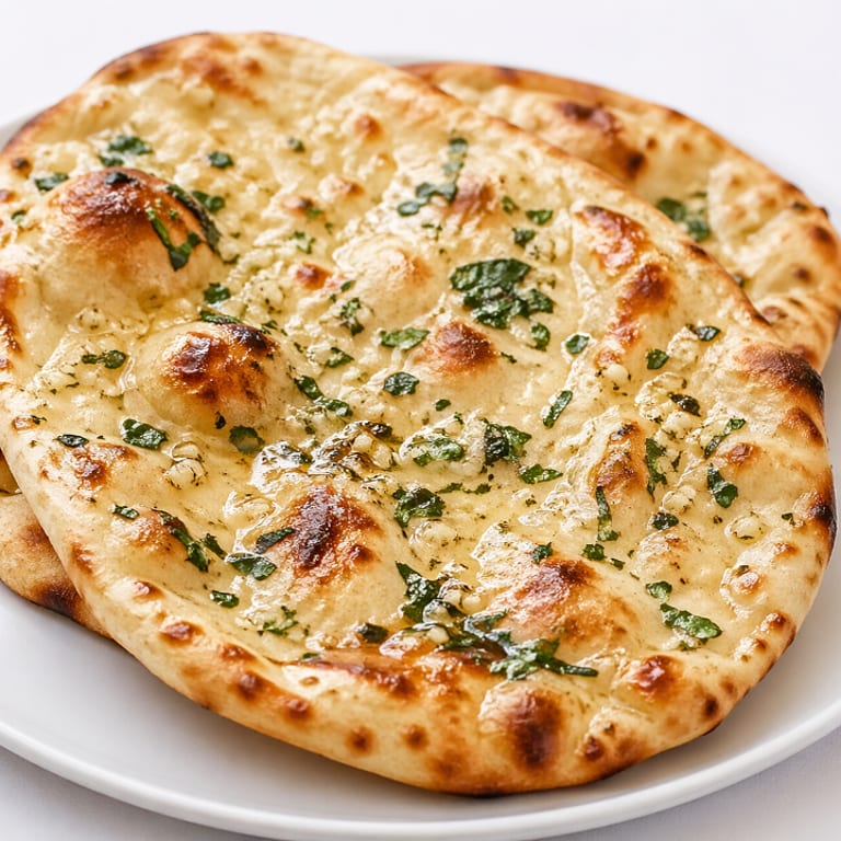 Delicious Garlic Naan Awaits You